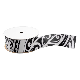 NZKULTURE unique Māori design  Grosgrain Ribbon
