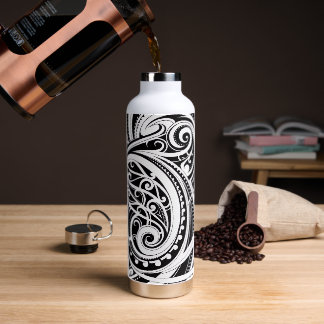 NZKULTURE unique Māori design  Water Bottle