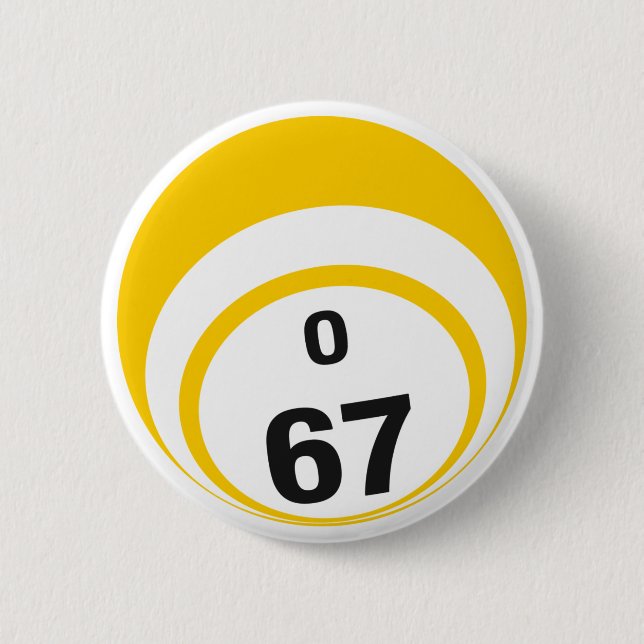 O67 Bingo Ball button (Front)