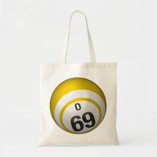 O69 Bingo ball budget tote bag