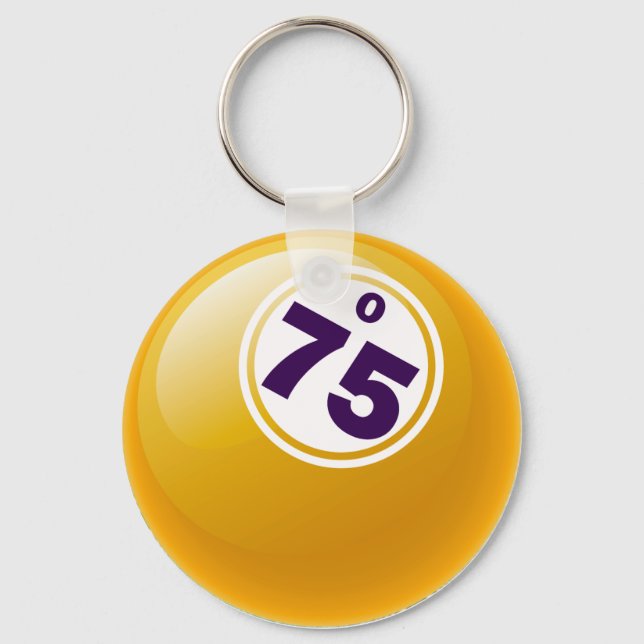 O 75 BINGO BALL KEY RING (Front)