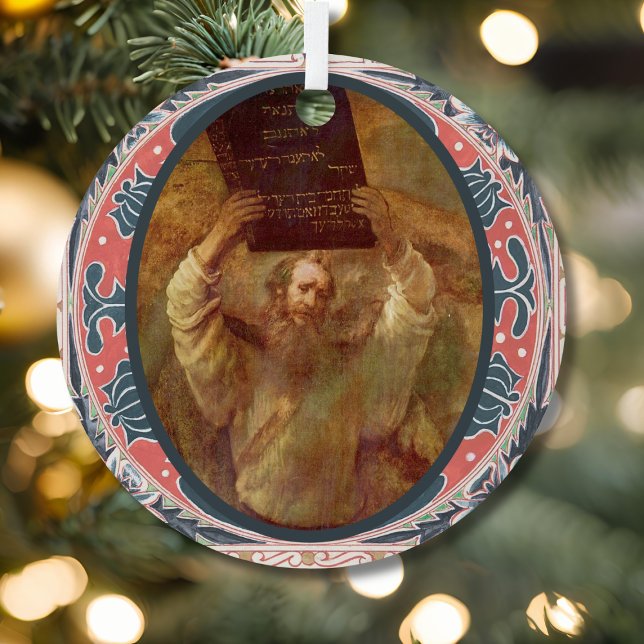 O Adonai Moses and Ten Commandments Advent Metal Tree Decoration (Creator Uploaded)