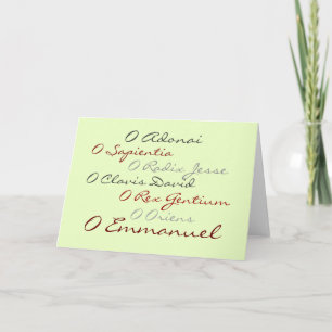 O Antiphons (script) Holiday Card