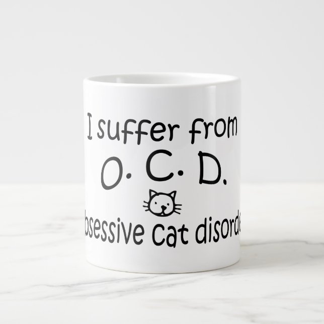 O.C.D. Obsessive Cat Disorder Coffee Mug (Front)