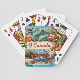 O Canada Collage – Vintage Patriotic playing cards