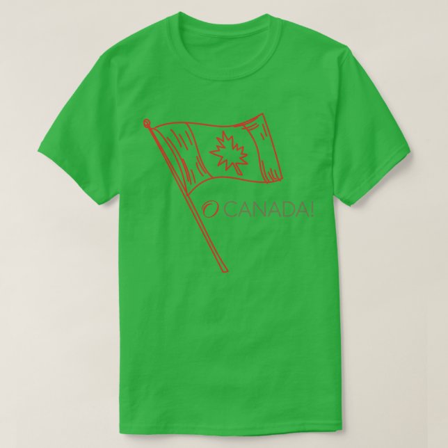 O Canada Flag T-Shirt (Design Front)