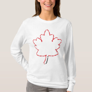O Canada National Anthem in a Maple Leaf T-Shirt