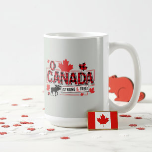 O Canada Strong & Free Moose ID1314 Coffee Mug