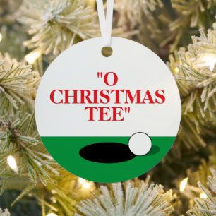 O Christmas tee Christmas tree ornament for golfer