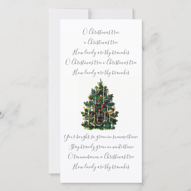 O Christmas Tree Christmas Holiday Card (Front)