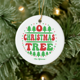 "O Christmas Tree" Personalized Holiday Photo Ceramic Tree Decoration