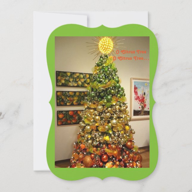 O Citrus Tree Photo Christmas Card From Florida (Front)