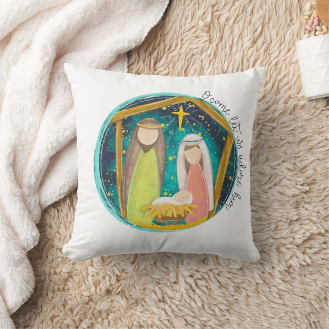 O Come Let Us Adore Him Cushion (Blanket)
