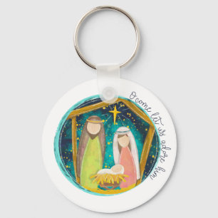O Come Let Us Adore Him Key Ring