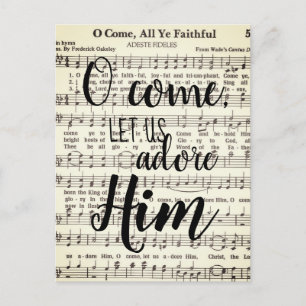 O Come, Let Us Adore Him Postcard