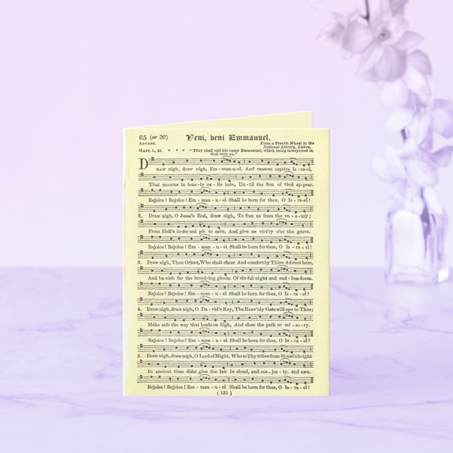 "O Come, O Come, Emmanuel" Advent Greeting Card (Creator Uploaded)