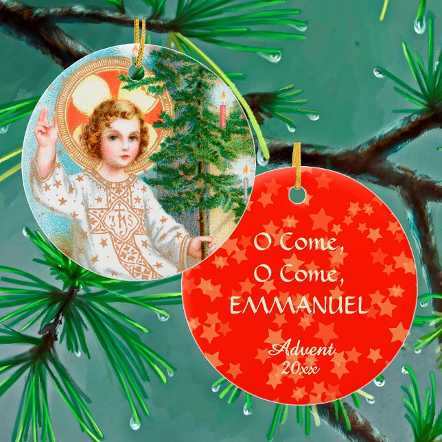 O Come, O Come, Emmanuel (Detail) Advent  Ceramic Tree Decoration (Creator Uploaded)