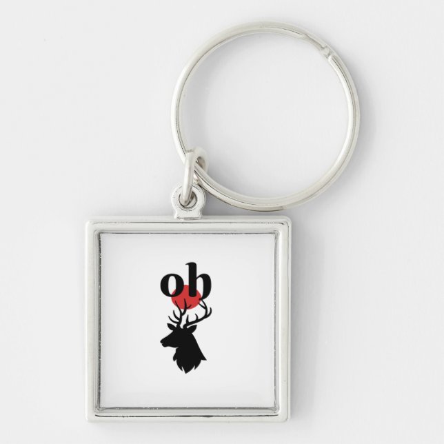 O Dear O Dear Red Artistic Expression  Key Ring (Front)