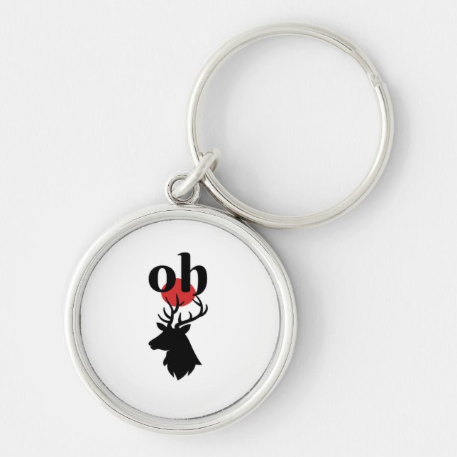 O Dear O Dear Red Artistic Expression  Key Ring (Front)