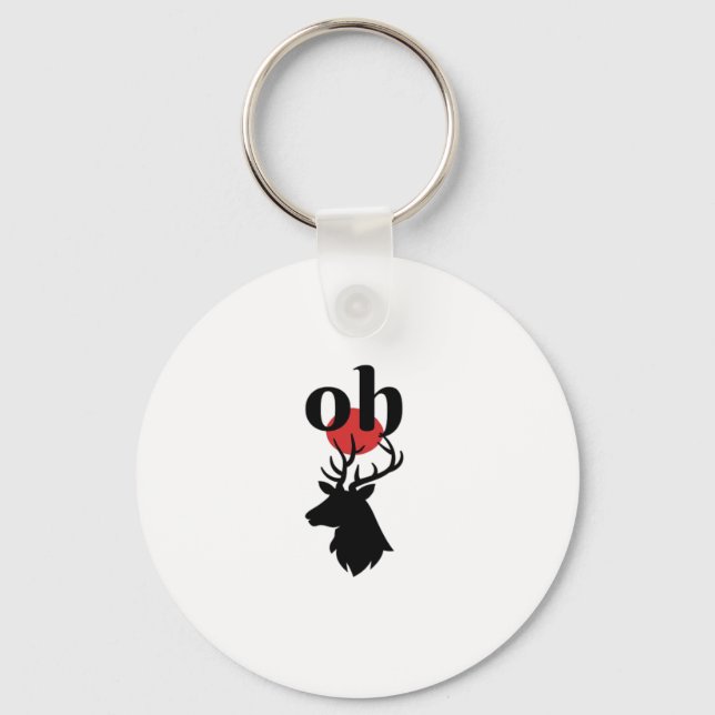 O Dear O Dear Red Artistic Expression Key Ring (Front)