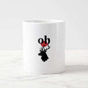 O Dear O Dear Red Artistic Expression  Large Coffee Mug