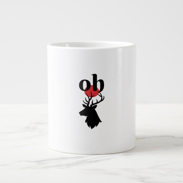 O Dear O Dear Red Artistic Expression  Large Coffee Mug (Front)