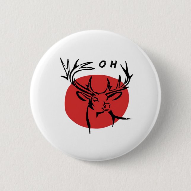 O Dear O Dear Red Retro Classic Design  6 Cm Round Badge (Front)