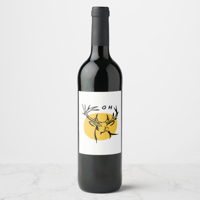 O Dear O Dear Yellow Artistic Style  Wine Label (Front)