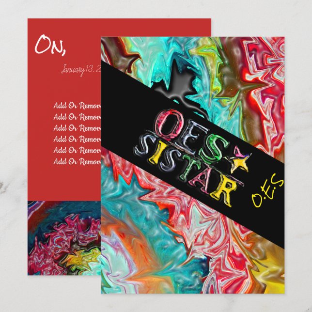 O.E.S SISTAR INVITATION (Front/Back)