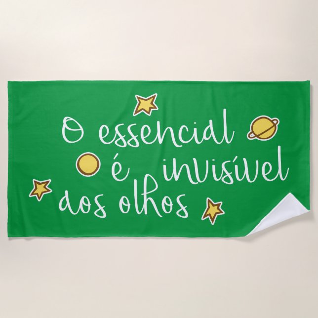 O essencial e invisivel aos olhos beach towel (Front)