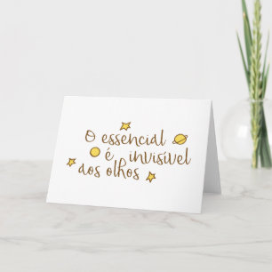 O essencial e invisivel aos olhos thank you card