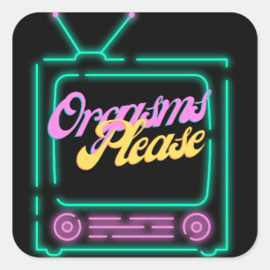 O-Face Please Square Sticker