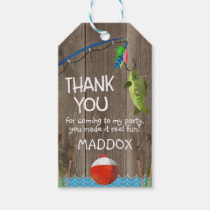 O-fish-al Fishing Themed Birthday Favour Tag