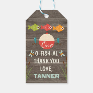 O-fish-al Thanks Fishing Birthday Favor Tag