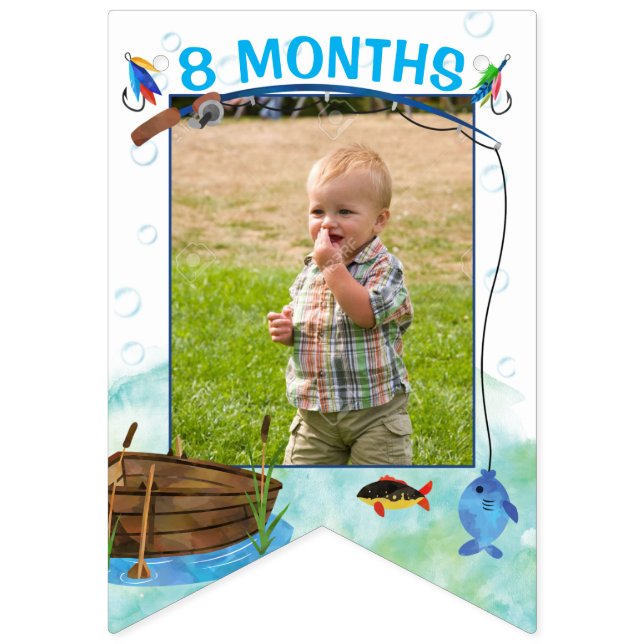 O-fish-ally 1st Birthday Fishing Party Bunting (Tenth Flag)