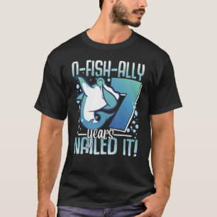 O-Fish-Ally 7 Year Old Shark 7th Birthday Boy Hamm T-Shirt