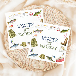 O-Fish-Ally Fishing Birthday Napkins