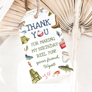 O-Fish-Ally Fishing Birthday Thank You Gift Tags