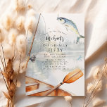 O-Fish-Ally Fishing Themed 50th Birthday Party Invitation<br><div class="desc">Embark on a journey to a serene lakeside with our fish-themed 50th birthday invitations. Filled with watercolor illustrations of a tranquil lake, lush trees, a rustic boat, a poised fishing rod and graceful fish, these invitations promise a celebration that's much more than memorable - it's an experience. And with a...</div>