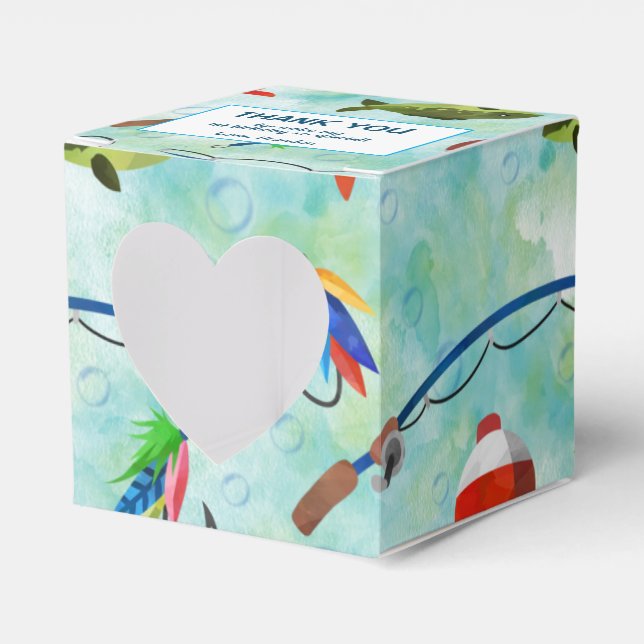 O-fish-ally gone fishing little fisherman birthday favour box (Front Side)