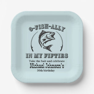 O-fish-ally In my Fifties 50th Birthday Party Paper Plate