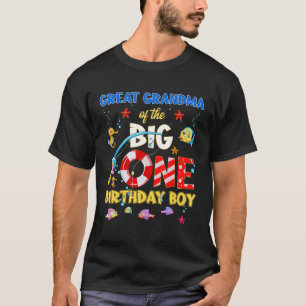 O Fish Ally One Birthday Great Grandma Of The Birt T-Shirt