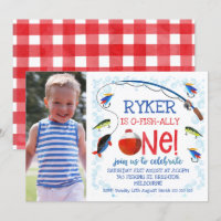 O-fish-ally one birthday invitation