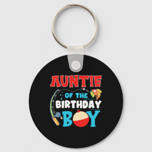 O Fish Ally One Birthday Outfit Auntie Of The Birt Key Ring