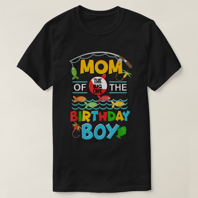 O Fish Ally One Birthday Outfit Mum Of The Birthda T-Shirt (Design Front)