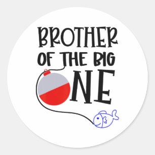 O-fish-ally One Brother Of The Big One Birthday Bo Classic Round Sticker