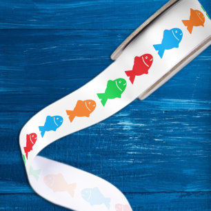 O-Fish-Ally One Fishing 1st Birthday Satin Ribbon