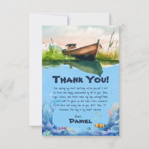 O-fish-ally One Fishing Flat Thank You Card