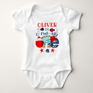 O-fish-ally One   I'M The Big ONE   First Birthday Baby Bodysuit