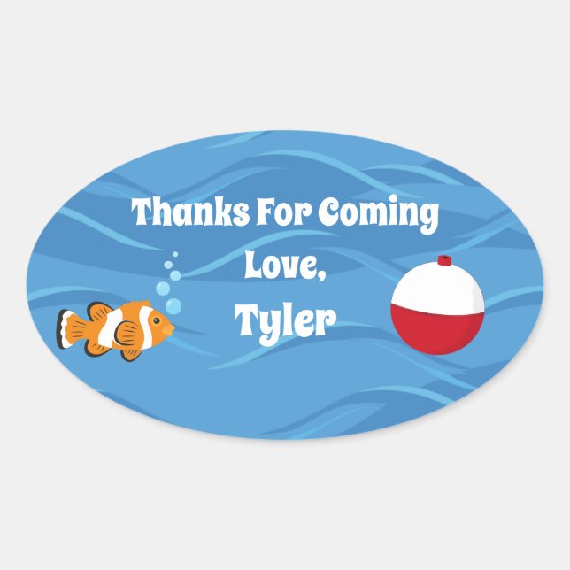 O-Fish-ally One Party Thank You Sticker (Front)